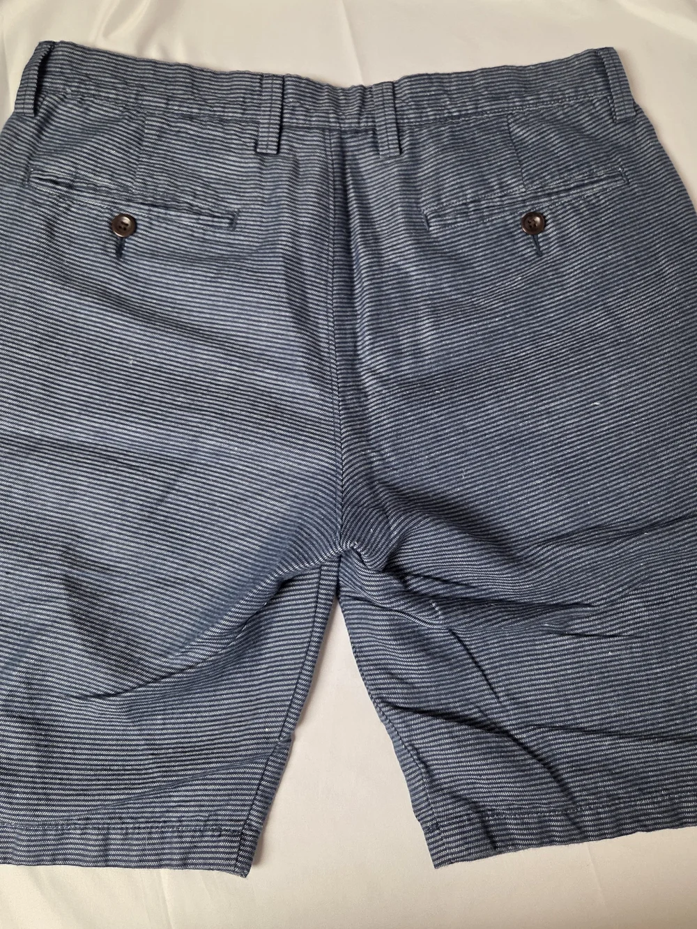 J. Crew Men's Navy 31 Striped Flat Front Shorts